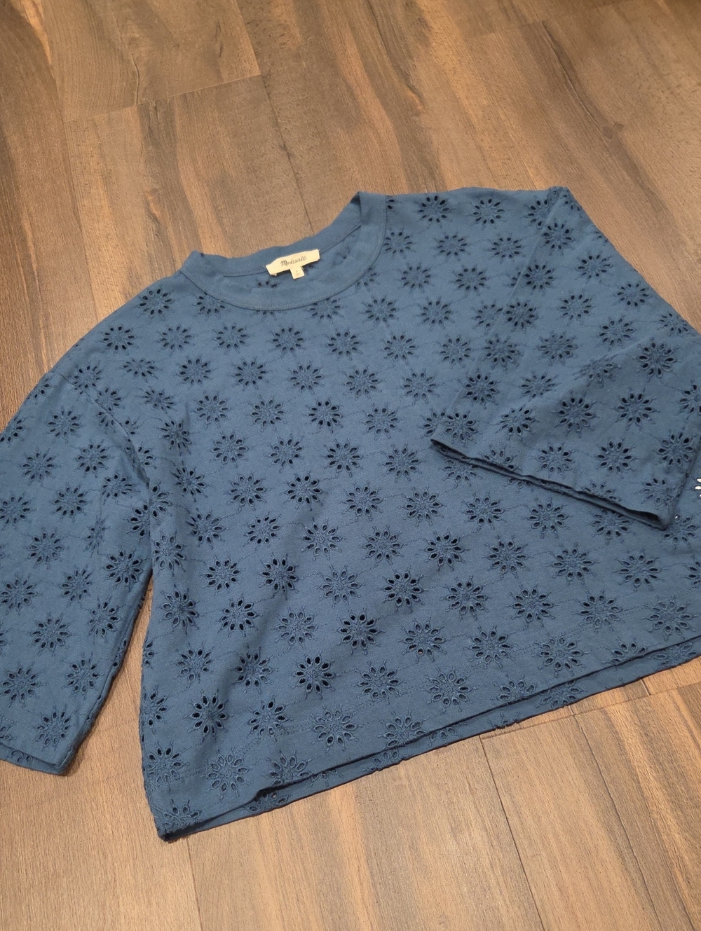 Madewell Boxy Wide Sleeved Embroidered Edition Top